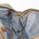 PRADA Tote Bag Canvas Beige Gold Auth 208037-21