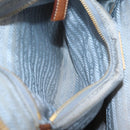 PRADA Tote Bag Canvas Beige Gold Auth 208037-24