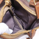 PRADA Tote Bag Canvas Beige Gold Auth 208037-27