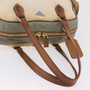 PRADA Tote Bag Canvas Beige Gold Auth 208037-8