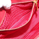 PRADA Galleria Hand Bag Saffiano 2way Red Gold Auth 208039-24