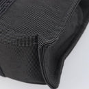 HERMES Her Line PM Hand Bag Canvas Gray Silver Auth 208040A-12