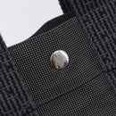 HERMES Her Line PM Hand Bag Canvas Gray Silver Auth 208040A-14