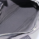 HERMES Her Line PM Hand Bag Canvas Gray Silver Auth 208040A-16