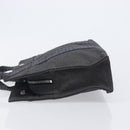 HERMES Her Line PM Hand Bag Canvas Gray Silver Auth 208040A-5