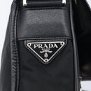 PRADA Shoulder Bag Nylon Black Silver Auth 208041A-19