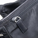 PRADA Shoulder Bag Nylon Black Silver Auth 208041A-28