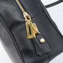 PRADA Hand Bag Saffiano leather Black Gold Auth 208042A-15