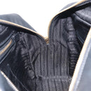 PRADA Hand Bag Saffiano leather Black Gold Auth 208042A-20