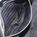 PRADA Hand Bag Saffiano leather Black Gold Auth 208042A-23