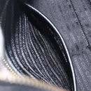 PRADA Hand Bag Saffiano leather Black Gold Auth 208042A-24