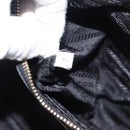 PRADA Hand Bag Saffiano leather Black Gold Auth 208042A-26