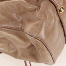 Miu Miu Hand Bag Vitellolux 2way Beige Gold Auth 208045V-16