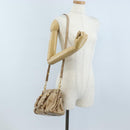 Miu Miu Hand Bag Vitellolux 2way Beige Gold Auth 208045V-25