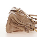 Miu Miu Hand Bag Vitellolux 2way Beige Gold Auth 208045V-5