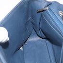 CHANEL Big Matelasse 30 Chain Shoulder Bag Cotton Navy Silver CC Auth 208049V-26