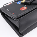 LOEWE Shoulder Bag Leather Black Gold Auth 208050V-14