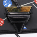 LOEWE Shoulder Bag Leather Black Gold Auth 208050V-14