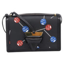 LOEWE Shoulder Bag Leather Black Gold Auth 208050V-2