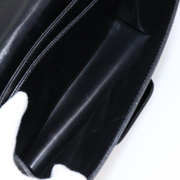 LOEWE Shoulder Bag Leather Black Gold Auth 208050V