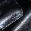 LOEWE Shoulder Bag Leather Black Gold Auth 208050V-12