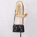 LOEWE Shoulder Bag Leather Black Gold Auth 208050V-24