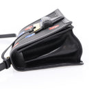 LOEWE Shoulder Bag Leather Black Gold Auth 208050V-4
