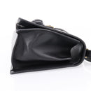 LOEWE Shoulder Bag Leather Black Gold Auth 208050V-5