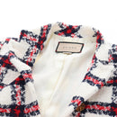 GUCCI Jacket Tweed 38 White Auth 208052M-13
