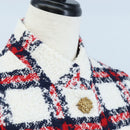 GUCCI Jacket Tweed 38 White Auth 208052M-5