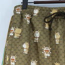 GUCCI Micro GG Canvas Fujiko Pro Pants Polyester L Beige Auth 208053SAM-3