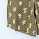 GUCCI Micro GG Canvas Fujiko Pro Pants Polyester L Beige Auth 208053SAM-7
