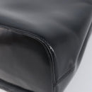 GIVENCHY Hand Bag Leather Black Gold Tone Auth 208062-12