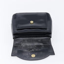 GIVENCHY Hand Bag Leather Black Gold Tone Auth 208062-16