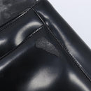 GIVENCHY Hand Bag Leather Black Gold Tone Auth 208062-18