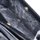 GIVENCHY Hand Bag Leather Black Gold Tone Auth 208062-25