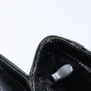 GIVENCHY Hand Bag Leather Black Gold Tone Auth 208062-26