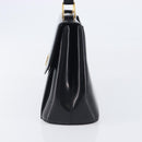 GIVENCHY Hand Bag Leather Black Gold Tone Auth 208062-4
