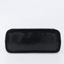 GIVENCHY Hand Bag Leather Black Gold Tone Auth 208062-9