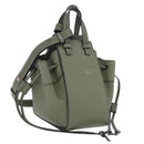 LOEWE Hammock Mini Hand Bag Leather 2way Khaki Auth 208064A-1