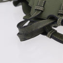 LOEWE Hammock Mini Hand Bag Leather 2way Khaki Auth 208064A-10