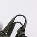 LOEWE Hammock Mini Hand Bag Leather 2way Khaki Auth 208064A-11