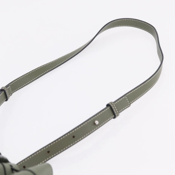 LOEWE Hammock Mini Hand Bag Leather 2way Khaki Auth 208064A