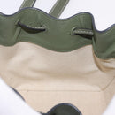 LOEWE Hammock Mini Hand Bag Leather 2way Khaki Auth 208064A-27