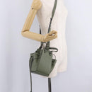 LOEWE Hammock Mini Hand Bag Leather 2way Khaki Auth 208064A-31