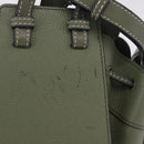 LOEWE Hammock Mini Hand Bag Leather 2way Khaki Auth 208064A-5