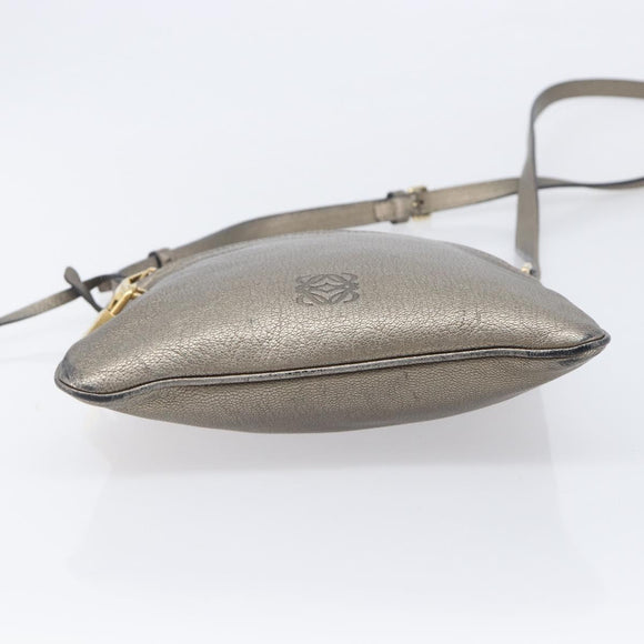 LOEWE Shoulder Bag Leather Gold Auth 208065