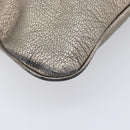 LOEWE Shoulder Bag Leather Gold Auth 208065-15