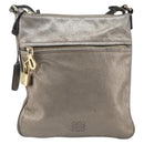 LOEWE Shoulder Bag Leather Gold Auth 208065-2