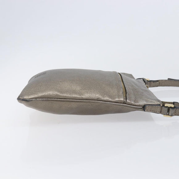 LOEWE Shoulder Bag Leather Gold Auth 208065